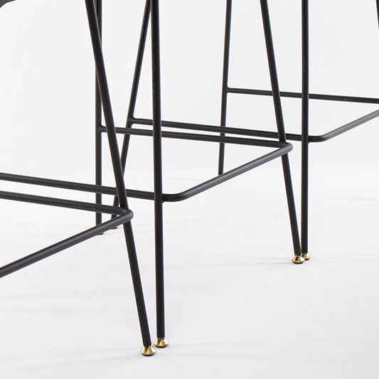 Industrial Matte Finish Leather Barstool Footrest Home Stool Clearhalo 'Bar Furniture' 'Bar Stools' 'bar_stools' 'furn' 'furn_bar_stools' 'Furniture' 'furniture_bar_stools' 'Kitchen & Dining Furniture' 4911030