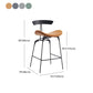 Industrial Matte Finish Leather Barstool Footrest Home Stool Clearhalo 'Bar Furniture' 'Bar Stools' 'bar_stools' 'furn' 'furn_bar_stools' 'Furniture' 'furniture_bar_stools' 'Kitchen & Dining Furniture' 4911037