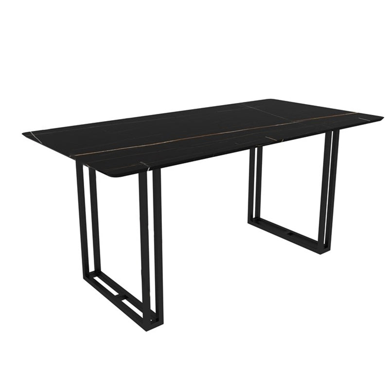 Modern 1/5/7 Pieces Dining Set Sintered Stone Dining Table with Leather Chairs Clearhalo 'Dining Room Sets' 'Dining Tables & Seating' 'dining_room_set' 'furn' 'furn_dining_room_set' 'Furniture' 'furniture_dining_room_set' 'Kitchen & Dining Furniture' 4911039