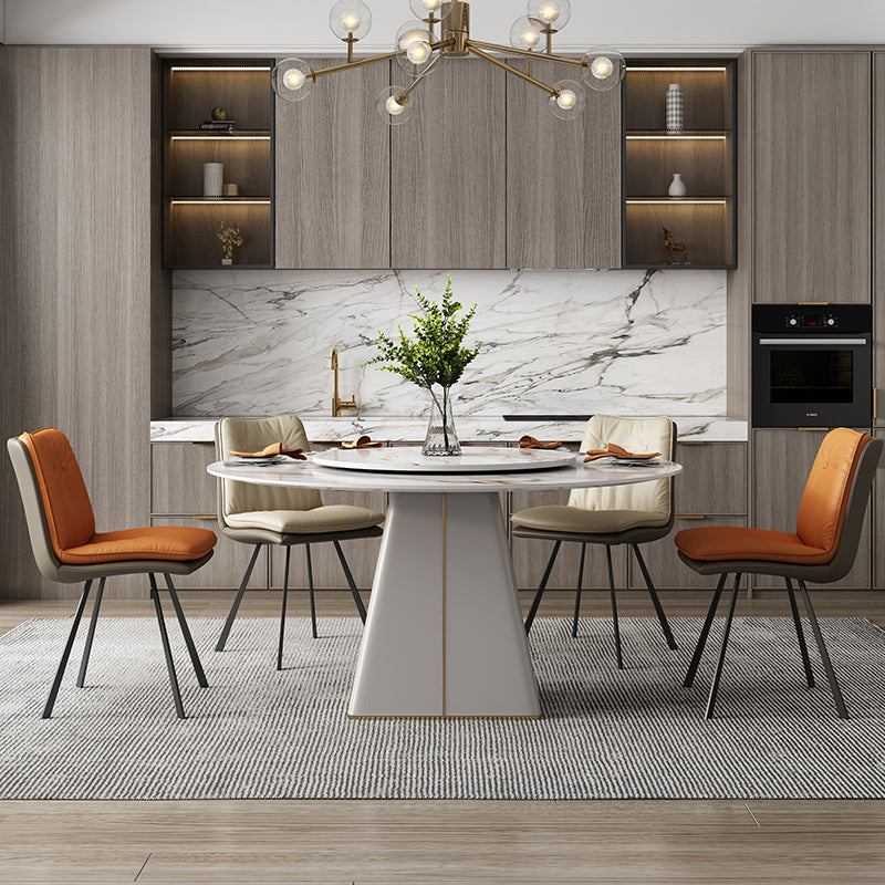 1/4/5/7 Pieces Dining Chairs Set Sintered Stone Table Set Rectangle Table 5 Pieces: Table, 4 Chairs Clearhalo 'Dining Room Sets' 'Dining Tables & Seating' 'dining_room_set' 'furn' 'furn_dining_room_set' 'Furniture' 'furniture_dining_room_set' 'Kitchen & Dining Furniture' 4911075