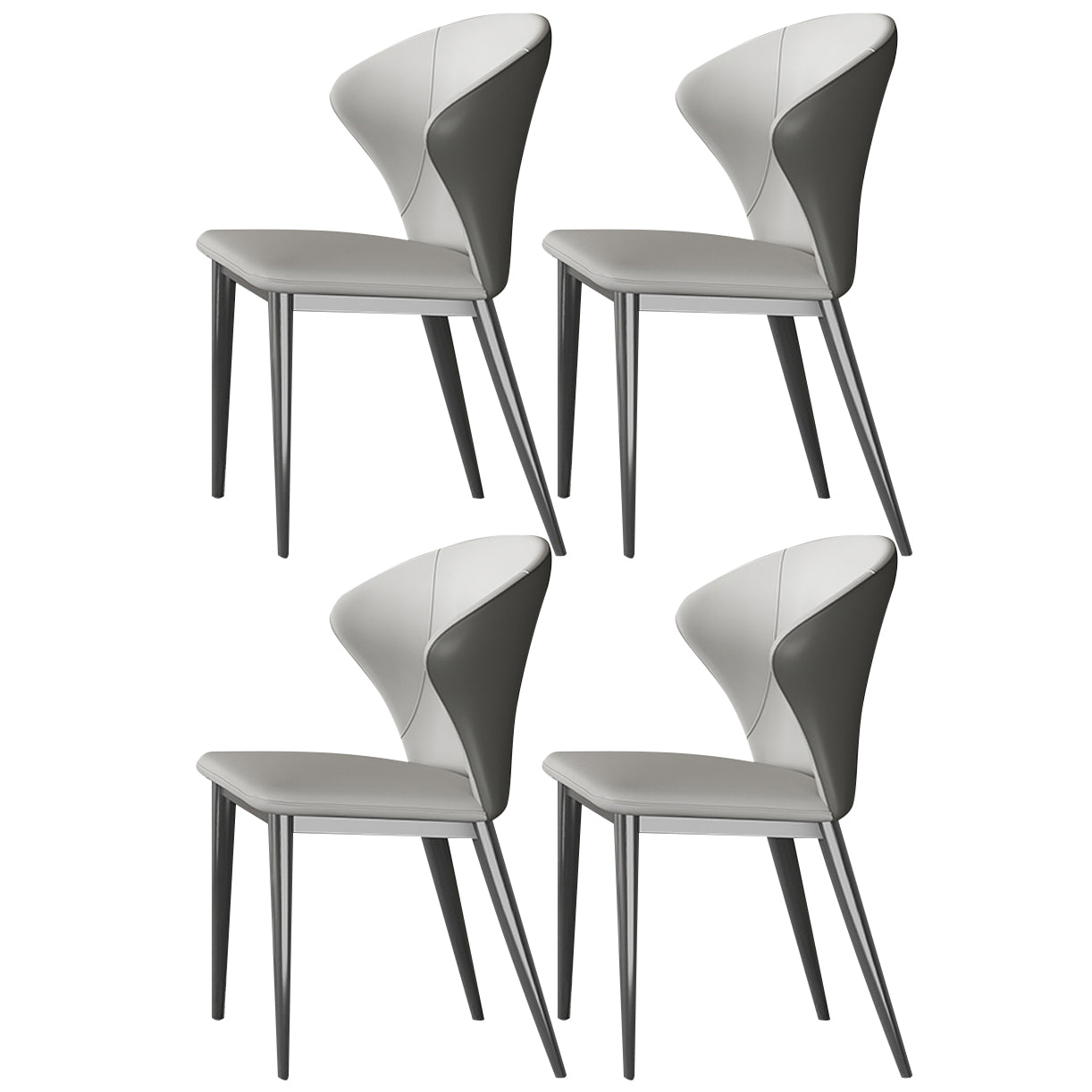 1/4/5/7/8 Pieces Modern Dining Room Set Rectangle Table Dining Set 4 White Chairs Clearhalo 'Dining Room Sets' 'Dining Tables & Seating' 'dining_room_set' 'furn' 'furn_dining_room_set' 'Furniture' 'furniture_dining_room_set' 'Kitchen & Dining Furniture' 4911115