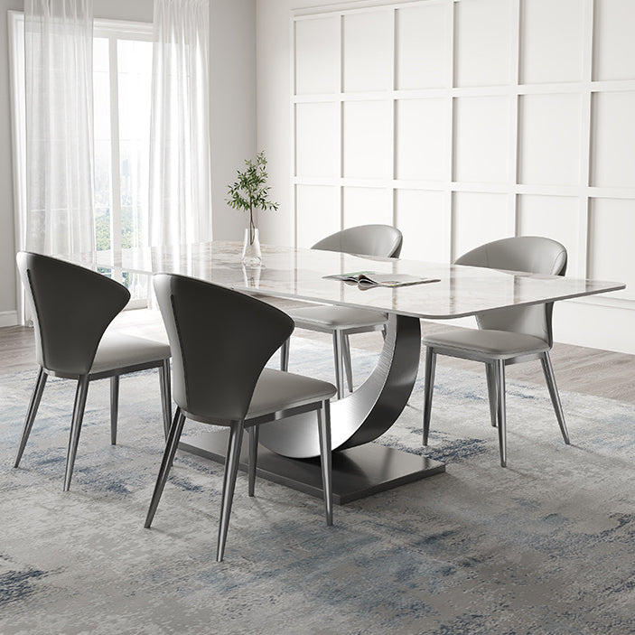 1/4/5/7/8 Pieces Modern Dining Room Set Rectangle Table Dining Set Clearhalo 'Dining Room Sets' 'Dining Tables & Seating' 'dining_room_set' 'furn' 'furn_dining_room_set' 'Furniture' 'furniture_dining_room_set' 'Kitchen & Dining Furniture' 4911117