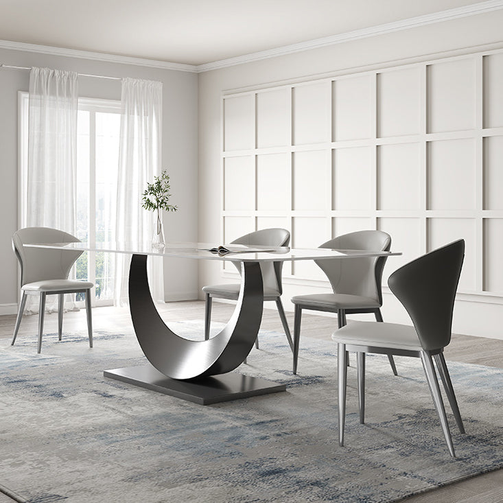 1/4/5/7/8 Pieces Modern Dining Room Set Rectangle Table Dining Set Clearhalo 'Dining Room Sets' 'Dining Tables & Seating' 'dining_room_set' 'furn' 'furn_dining_room_set' 'Furniture' 'furniture_dining_room_set' 'Kitchen & Dining Furniture' 4911118