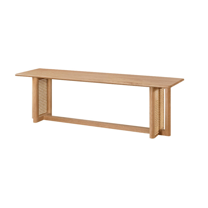 Modern 1/4 Pieces Dining Set Rectangle Ash Wood Dining Table for Dining Room Wood Bench 79"L x 15"W Clearhalo 'Dining Room Sets' 'Dining Tables & Seating' 'dining_room_set' 'furn' 'furn_dining_room_set' 'Furniture' 'furniture_dining_room_set' 'Kitchen & Dining Furniture' 4911143