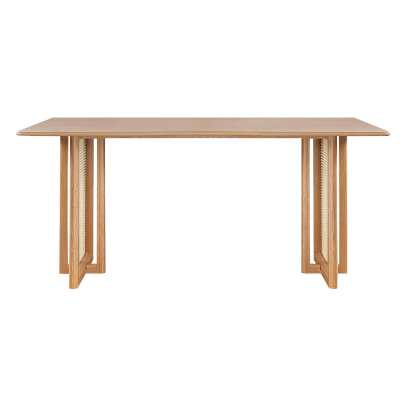 Modern 1/4 Pieces Dining Set Rectangle Ash Wood Dining Table for Dining Room Wood 79"L x 33"W Clearhalo 'Dining Room Sets' 'Dining Tables & Seating' 'dining_room_set' 'furn' 'furn_dining_room_set' 'Furniture' 'furniture_dining_room_set' 'Kitchen & Dining Furniture' 4911147