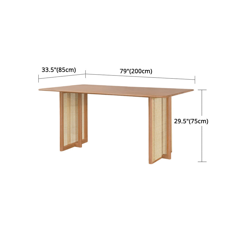 Modern 1/4 Pieces Dining Set Rectangle Ash Wood Dining Table for Dining Room Clearhalo 'Dining Room Sets' 'Dining Tables & Seating' 'dining_room_set' 'furn' 'furn_dining_room_set' 'Furniture' 'furniture_dining_room_set' 'Kitchen & Dining Furniture' 4911160