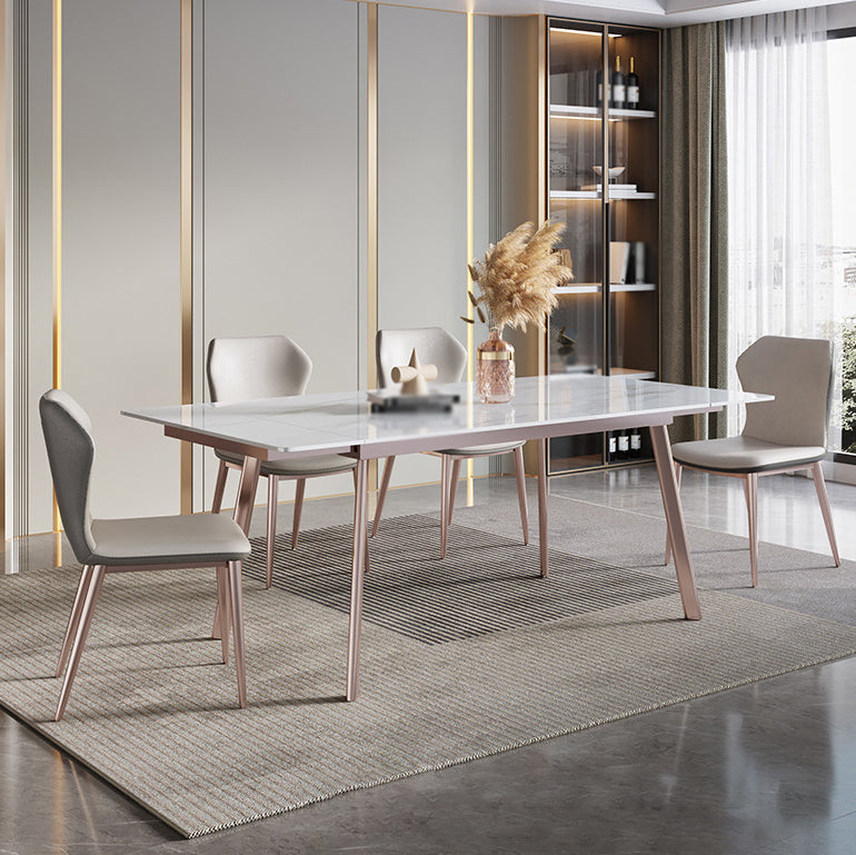 Designer Style 1/4/5/7 Pieces Dinette Set Rectangle Dining Table Set Clearhalo 'Dining Room Sets' 'Dining Tables & Seating' 'dining_room_set' 'furn' 'furn_dining_room_set' 'Furniture' 'furniture_dining_room_set' 'Kitchen & Dining Furniture' 4911178