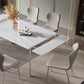 Designer Style 1/4/5/7 Pieces Dinette Set Rectangle Dining Table Set Clearhalo 'Dining Room Sets' 'Dining Tables & Seating' 'dining_room_set' 'furn' 'furn_dining_room_set' 'Furniture' 'furniture_dining_room_set' 'Kitchen & Dining Furniture' 4911180