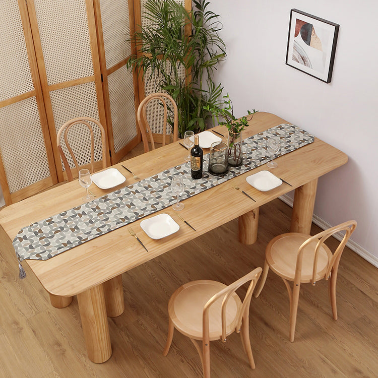 Modern 1/2/3/5/7 Pieces Rectangle Dining Set Solid Wood Dining Table with Chairs 5 Pieces: Table, 4 Chairs Clearhalo 'Dining Room Sets' 'Dining Tables & Seating' 'dining_room_set' 'furn' 'furn_dining_room_set' 'Furniture' 'furniture_dining_room_set' 'Kitchen & Dining Furniture' 4911186