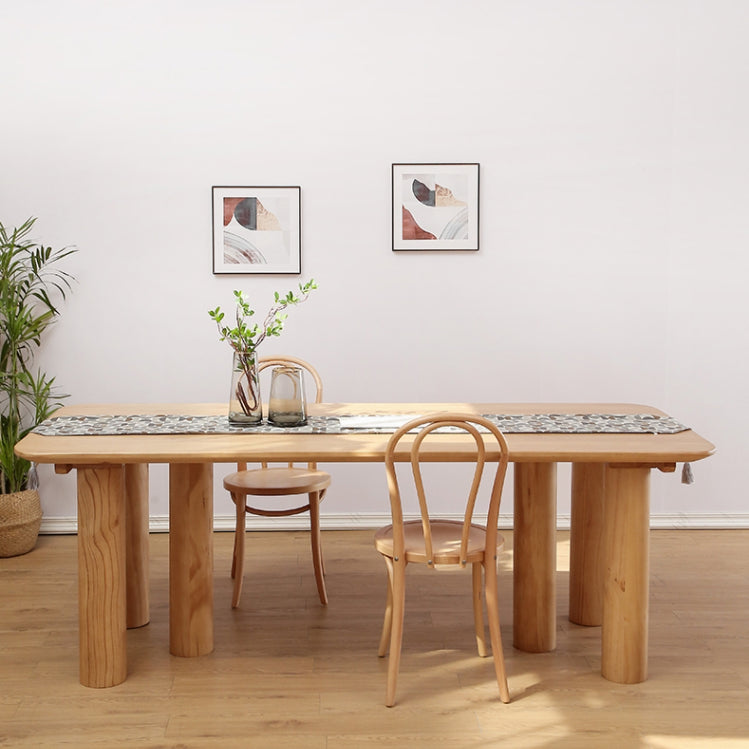 Modern 1/2/3/5/7 Pieces Rectangle Dining Set Solid Wood Dining Table with Chairs 3 Pieces: Table, 2 Chairs Clearhalo 'Dining Room Sets' 'Dining Tables & Seating' 'dining_room_set' 'furn' 'furn_dining_room_set' 'Furniture' 'furniture_dining_room_set' 'Kitchen & Dining Furniture' 4911187