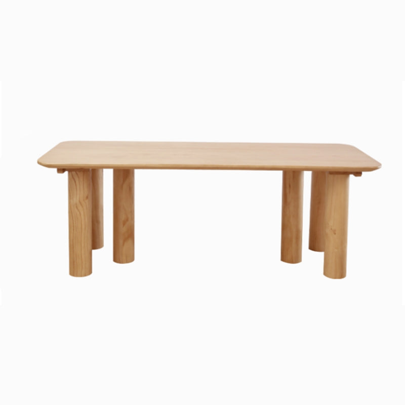 Modern 1/2/3/5/7 Pieces Rectangle Dining Set Solid Wood Dining Table with Chairs Wood 110"L x 43"W Clearhalo 'Dining Room Sets' 'Dining Tables & Seating' 'dining_room_set' 'furn' 'furn_dining_room_set' 'Furniture' 'furniture_dining_room_set' 'Kitchen & Dining Furniture' 4911189