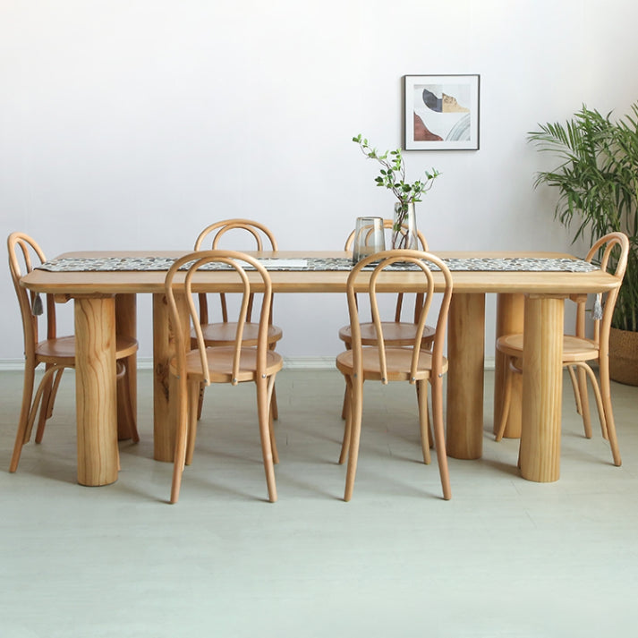 Modern 1/2/3/5/7 Pieces Rectangle Dining Set Solid Wood Dining Table with Chairs Clearhalo 'Dining Room Sets' 'Dining Tables & Seating' 'dining_room_set' 'furn' 'furn_dining_room_set' 'Furniture' 'furniture_dining_room_set' 'Kitchen & Dining Furniture' 4911199