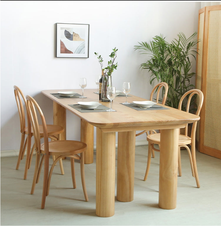 Modern 1/2/3/5/7 Pieces Rectangle Dining Set Solid Wood Dining Table with Chairs Clearhalo 'Dining Room Sets' 'Dining Tables & Seating' 'dining_room_set' 'furn' 'furn_dining_room_set' 'Furniture' 'furniture_dining_room_set' 'Kitchen & Dining Furniture' 4911200
