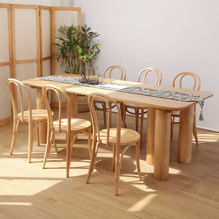 Modern 1/2/3/5/7 Pieces Rectangle Dining Set Solid Wood Dining Table with Chairs Clearhalo 'Dining Room Sets' 'Dining Tables & Seating' 'dining_room_set' 'furn' 'furn_dining_room_set' 'Furniture' 'furniture_dining_room_set' 'Kitchen & Dining Furniture' 4911201
