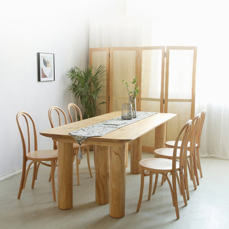 Modern 1/2/3/5/7 Pieces Rectangle Dining Set Solid Wood Dining Table with Chairs Clearhalo 'Dining Room Sets' 'Dining Tables & Seating' 'dining_room_set' 'furn' 'furn_dining_room_set' 'Furniture' 'furniture_dining_room_set' 'Kitchen & Dining Furniture' 4911202