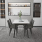 Modern 1/4/5/7 Pieces Dining Furniture Set Sintered Stone Dining Table Furniture 5 Pieces: Table, 4 Grey Chairs Clearhalo 'Dining Room Sets' 'Dining Tables & Seating' 'dining_room_set' 'furn' 'furn_dining_room_set' 'Furniture' 'furniture_dining_room_set' 'Kitchen & Dining Furniture' 4911215