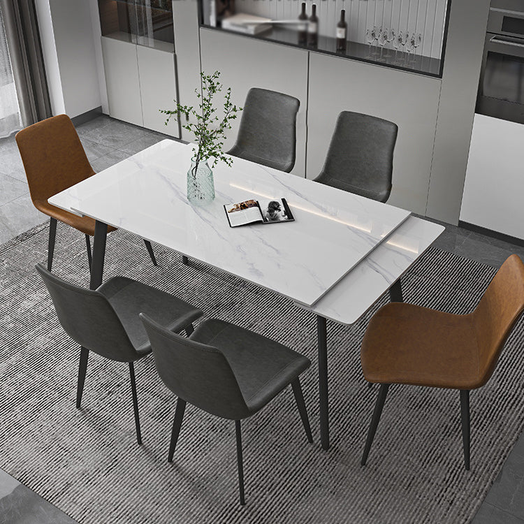 Modern 1/4/5/7 Pieces Dining Furniture Set Sintered Stone Dining Table Furniture Clearhalo 'Dining Room Sets' 'Dining Tables & Seating' 'dining_room_set' 'furn' 'furn_dining_room_set' 'Furniture' 'furniture_dining_room_set' 'Kitchen & Dining Furniture' 4911217