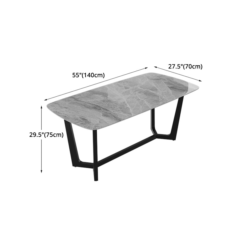 1/5/6/7 Pieces Sintered Stone Dining Table Set Rectangular Dining Room Table Clearhalo 'Dining Room Sets' 'Dining Tables & Seating' 'dining_room_set' 'furn' 'furn_dining_room_set' 'Furniture' 'furniture_dining_room_set' 'Kitchen & Dining Furniture' 4911248