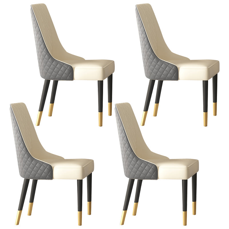 1/4/5/6/7 Pieces Dining Chairs Set White Sintered Stone Dining Table Set for Home Use 4 White Chairs Clearhalo 'Dining Room Sets' 'Dining Tables & Seating' 'dining_room_set' 'furn' 'furn_dining_room_set' 'Furniture' 'furniture_dining_room_set' 'Kitchen & Dining Furniture' 4911253