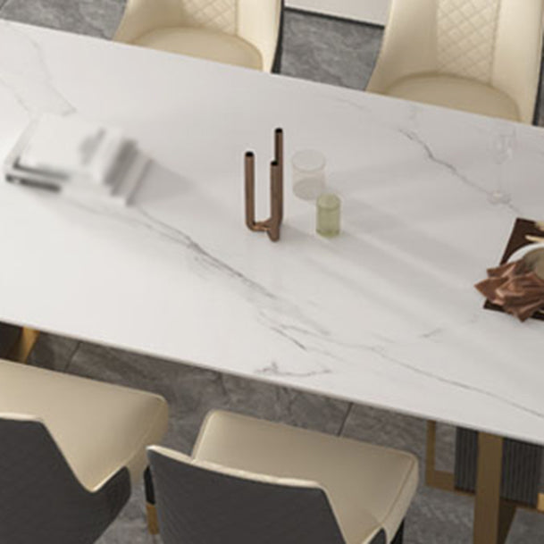 1/4/5/6/7 Pieces Dining Chairs Set White Sintered Stone Dining Table Set for Home Use Clearhalo 'Dining Room Sets' 'Dining Tables & Seating' 'dining_room_set' 'furn' 'furn_dining_room_set' 'Furniture' 'furniture_dining_room_set' 'Kitchen & Dining Furniture' 4911259