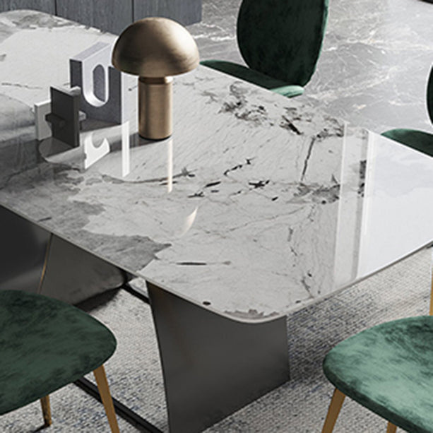 1/4/5/7 Pieces Dining Set Rectangle White Dining Table Set for Home Use Clearhalo 'Dining Room Sets' 'Dining Tables & Seating' 'dining_room_set' 'furn' 'furn_dining_room_set' 'Furniture' 'furniture_dining_room_set' 'Kitchen & Dining Furniture' 4911274