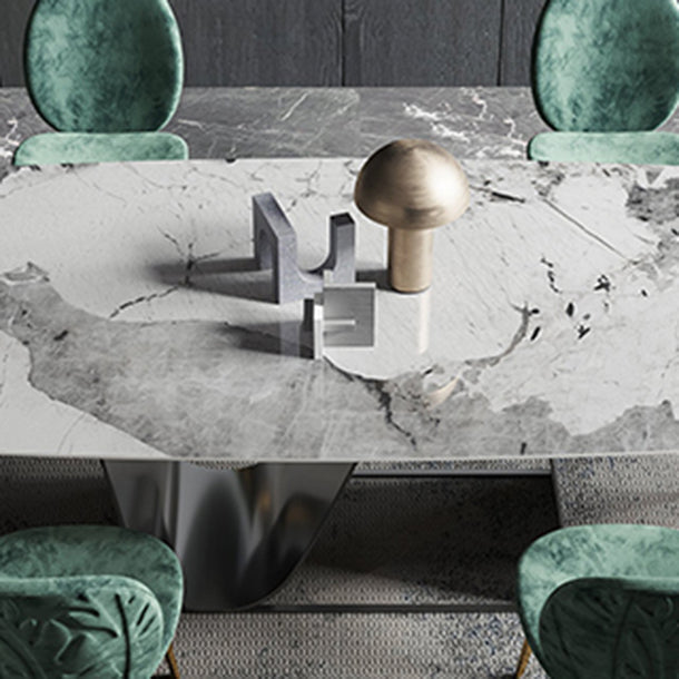 1/4/5/7 Pieces Dining Set Rectangle White Dining Table Set for Home Use Clearhalo 'Dining Room Sets' 'Dining Tables & Seating' 'dining_room_set' 'furn' 'furn_dining_room_set' 'Furniture' 'furniture_dining_room_set' 'Kitchen & Dining Furniture' 4911275