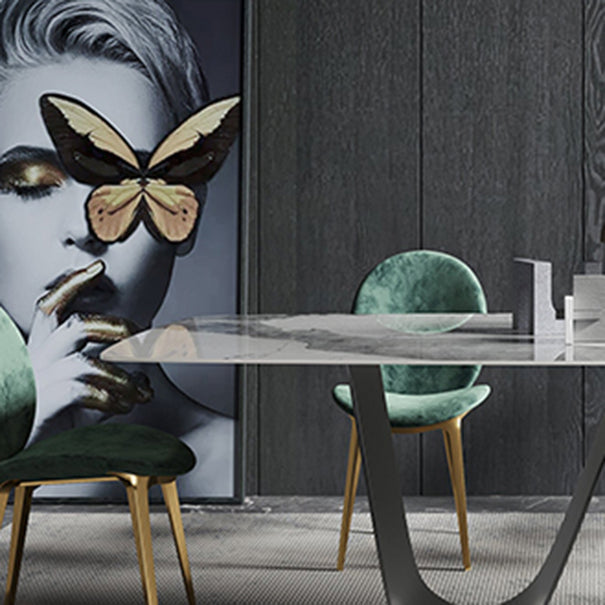 1/4/5/7 Pieces Dining Set Rectangle White Dining Table Set for Home Use Clearhalo 'Dining Room Sets' 'Dining Tables & Seating' 'dining_room_set' 'furn' 'furn_dining_room_set' 'Furniture' 'furniture_dining_room_set' 'Kitchen & Dining Furniture' 4911276