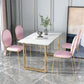 Glam 1/2/5 Pieces Dining Set Rectangle Stone Dining Table for Dining Room Clearhalo 'Dining Room Sets' 'Dining Tables & Seating' 'dining_room_set' 'furn' 'furn_dining_room_set' 'Furniture' 'furniture_dining_room_set' 'Kitchen & Dining Furniture' 4911284