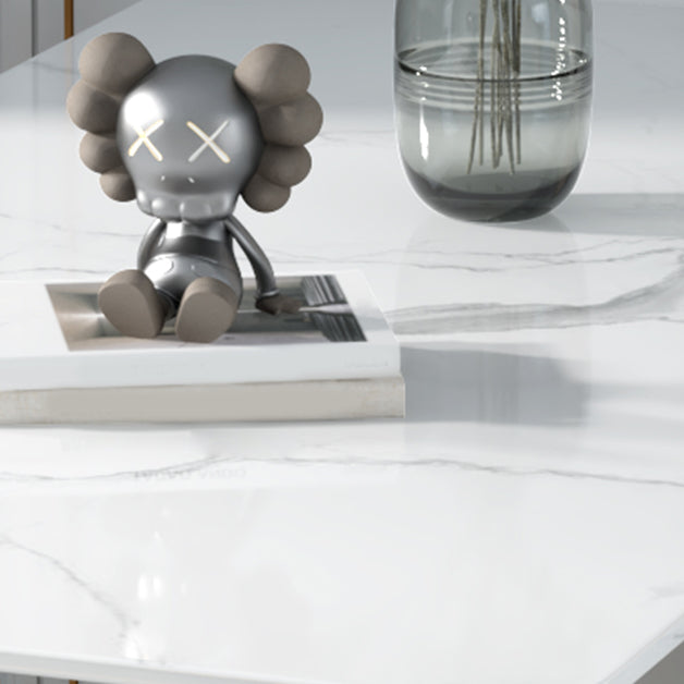 Glam 1/2/5 Pieces Dining Set Rectangle Stone Dining Table for Dining Room Clearhalo 'Dining Room Sets' 'Dining Tables & Seating' 'dining_room_set' 'furn' 'furn_dining_room_set' 'Furniture' 'furniture_dining_room_set' 'Kitchen & Dining Furniture' 4911289