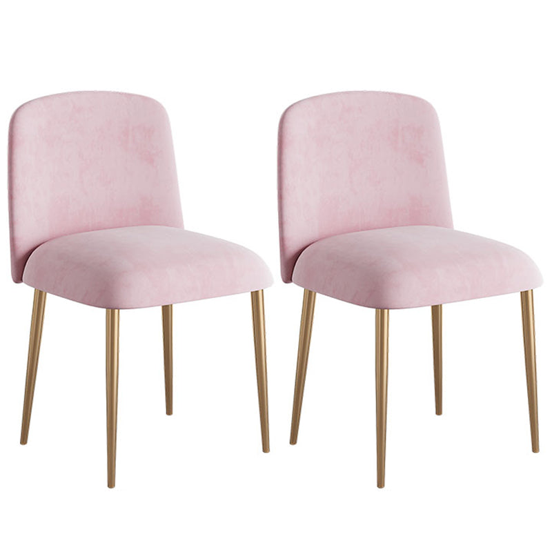 Glam 1/2/5 Pieces Dining Set Rectangle Stone Dining Table for Dining Room 2 Light Pink Chairs Clearhalo 'Dining Room Sets' 'Dining Tables & Seating' 'dining_room_set' 'furn' 'furn_dining_room_set' 'Furniture' 'furniture_dining_room_set' 'Kitchen & Dining Furniture' 4911293