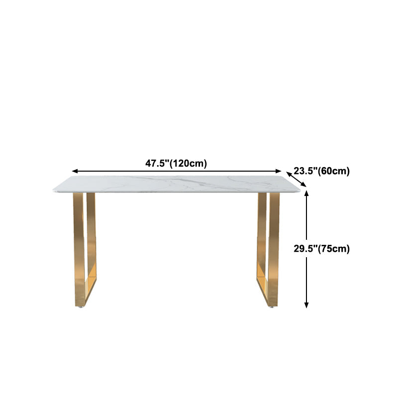 Glam 1/2/5 Pieces Dining Set Rectangle Stone Dining Table for Dining Room Clearhalo 'Dining Room Sets' 'Dining Tables & Seating' 'dining_room_set' 'furn' 'furn_dining_room_set' 'Furniture' 'furniture_dining_room_set' 'Kitchen & Dining Furniture' 4911299