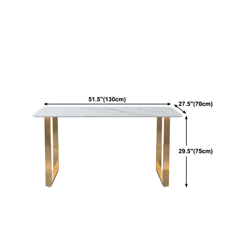 Glam 1/2/5 Pieces Dining Set Rectangle Stone Dining Table for Dining Room Clearhalo 'Dining Room Sets' 'Dining Tables & Seating' 'dining_room_set' 'furn' 'furn_dining_room_set' 'Furniture' 'furniture_dining_room_set' 'Kitchen & Dining Furniture' 4911300
