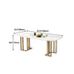 Glam 1/2/4/5/6 Pieces Dining Set Rectangle Stone Dining Table for Dining Room Clearhalo 'Dining Room Sets' 'Dining Tables & Seating' 'dining_room_set' 'furn' 'furn_dining_room_set' 'Furniture' 'furniture_dining_room_set' 'Kitchen & Dining Furniture' 4911322