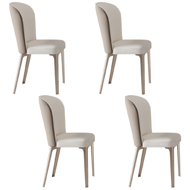 Modern 1/4/5/7 Pieces Dinette Set with White Sintered Stone Round Dining Table Set 4 White Chairs Clearhalo 'Dining Room Sets' 'Dining Tables & Seating' 'dining_room_set' 'furn' 'furn_dining_room_set' 'Furniture' 'furniture_dining_room_set' 'Kitchen & Dining Furniture' 4911343