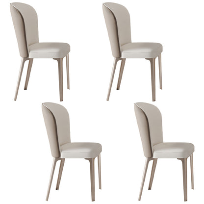 Modern 1/4/5/7 Pieces Dinette Set with White Sintered Stone Round Dining Table Set 4 White Chairs Clearhalo 'Dining Room Sets' 'Dining Tables & Seating' 'dining_room_set' 'furn' 'furn_dining_room_set' 'Furniture' 'furniture_dining_room_set' 'Kitchen & Dining Furniture' 4911343