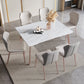 Modern 1/4/5/7 Pieces Rectangle Dinette Set with Sintered Stone Scalable Dining Table Set Clearhalo 'Dining Room Sets' 'Dining Tables & Seating' 'dining_room_set' 'furn' 'furn_dining_room_set' 'Furniture' 'furniture_dining_room_set' 'Kitchen & Dining Furniture' 4911351