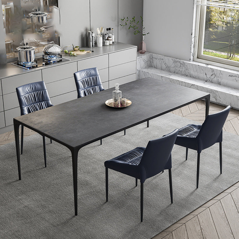 Designer Style 1/4/5/7 Pieces Dinette Set Sintered Stone Dining Set Clearhalo 'Dining Room Sets' 'Dining Tables & Seating' 'dining_room_set' 'furn' 'furn_dining_room_set' 'Furniture' 'furniture_dining_room_set' 'Kitchen & Dining Furniture' 4911364