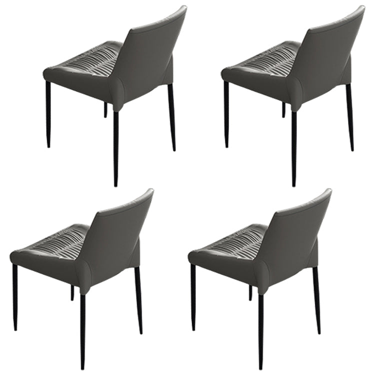 Designer Style 1/4/5/7 Pieces Dinette Set Sintered Stone Dining Set 4 Light Grey Chairs Clearhalo 'Dining Room Sets' 'Dining Tables & Seating' 'dining_room_set' 'furn' 'furn_dining_room_set' 'Furniture' 'furniture_dining_room_set' 'Kitchen & Dining Furniture' 4911365