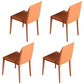 Designer Style 1/4/5/7 Pieces Dinette Set Sintered Stone Dining Set 4 Orange Chairs Clearhalo 'Dining Room Sets' 'Dining Tables & Seating' 'dining_room_set' 'furn' 'furn_dining_room_set' 'Furniture' 'furniture_dining_room_set' 'Kitchen & Dining Furniture' 4911370
