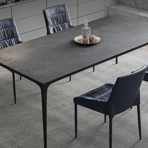 Designer Style 1/4/5/7 Pieces Dinette Set Sintered Stone Dining Set Clearhalo 'Dining Room Sets' 'Dining Tables & Seating' 'dining_room_set' 'furn' 'furn_dining_room_set' 'Furniture' 'furniture_dining_room_set' 'Kitchen & Dining Furniture' 4911373