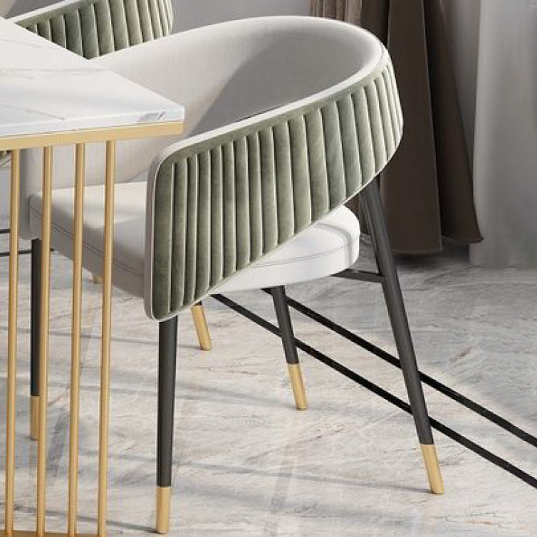 Glam 1/5/7 Pieces Dining Set Rectangle Stone Dining Table for Dining Room 1 Green Chair Clearhalo 'Dining Room Sets' 'Dining Tables & Seating' 'dining_room_set' 'furn' 'furn_dining_room_set' 'Furniture' 'furniture_dining_room_set' 'Kitchen & Dining Furniture' 4911393