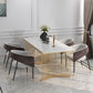 Glam 1/5/7 Pieces Dining Set Rectangle Stone Dining Table for Dining Room Clearhalo 'Dining Room Sets' 'Dining Tables & Seating' 'dining_room_set' 'furn' 'furn_dining_room_set' 'Furniture' 'furniture_dining_room_set' 'Kitchen & Dining Furniture' 4911398