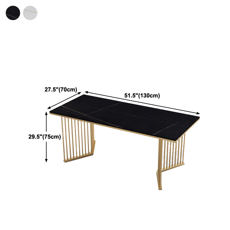 Glam 1/5/7 Pieces Dining Set Rectangle Stone Dining Table for Dining Room Clearhalo 'Dining Room Sets' 'Dining Tables & Seating' 'dining_room_set' 'furn' 'furn_dining_room_set' 'Furniture' 'furniture_dining_room_set' 'Kitchen & Dining Furniture' 4911401