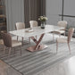 Modern 1/4/5/7 Pieces Scalable Dinette Set with Sintered Stone Rectangle Dining Table Set Clearhalo 'Dining Room Sets' 'Dining Tables & Seating' 'dining_room_set' 'furn' 'furn_dining_room_set' 'Furniture' 'furniture_dining_room_set' 'Kitchen & Dining Furniture' 4911410