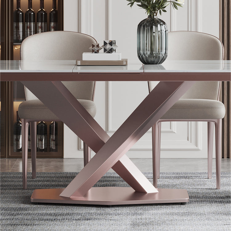 Modern 1/4/5/7 Pieces Scalable Dinette Set with Sintered Stone Rectangle Dining Table Set Clearhalo 'Dining Room Sets' 'Dining Tables & Seating' 'dining_room_set' 'furn' 'furn_dining_room_set' 'Furniture' 'furniture_dining_room_set' 'Kitchen & Dining Furniture' 4911417