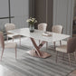 Modern 1/4/5/7 Pieces Scalable Dinette Set with Sintered Stone Rectangle Dining Table Set Clearhalo 'Dining Room Sets' 'Dining Tables & Seating' 'dining_room_set' 'furn' 'furn_dining_room_set' 'Furniture' 'furniture_dining_room_set' 'Kitchen & Dining Furniture' 4911421