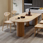Free Form Wood Dining Table Pinewood Table Contemporary with 3 Legs Natural 70.9"L x 31.5"W x 29.5"H Without Chairs Clearhalo 'Dining Tables & Seating' 'Dining Tables' 'dining_table' 'furn' 'furn_dining_table' 'Furniture' 'furniture_dining_table' 'Kitchen & Dining Furniture' 'kitchen' 'kitchen_dining_table' 4911429