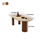 Free Form Wood Dining Table Pinewood Table Contemporary with 3 Legs Clearhalo 'Dining Tables & Seating' 'Dining Tables' 'dining_table' 'furn' 'furn_dining_table' 'Furniture' 'furniture_dining_table' 'Kitchen & Dining Furniture' 'kitchen' 'kitchen_dining_table' 4911441