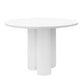 Modern Stone Dining Table Round Artificial Wood Table with Tripod Base White Without Chairs Clearhalo 'Dining Tables & Seating' 'Dining Tables' 'dining_table' 'furn' 'furn_dining_table' 'Furniture' 'furniture_dining_table' 'Kitchen & Dining Furniture' 'kitchen' 'kitchen_dining_table' 4911445