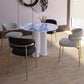 Modern Stone Dining Table Round Artificial Wood Table with Tripod Base Blue Without Chairs Clearhalo 'Dining Tables & Seating' 'Dining Tables' 'dining_table' 'furn' 'furn_dining_table' 'Furniture' 'furniture_dining_table' 'Kitchen & Dining Furniture' 'kitchen' 'kitchen_dining_table' 4911447